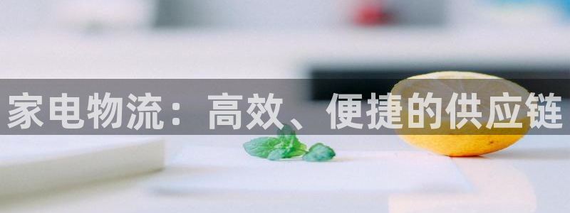 ,优游国际机器人是什么软件：家电物流：高效、便捷的供应链
